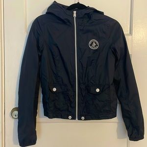 Abercrombie & Fitch hooded navy windbreaker size S